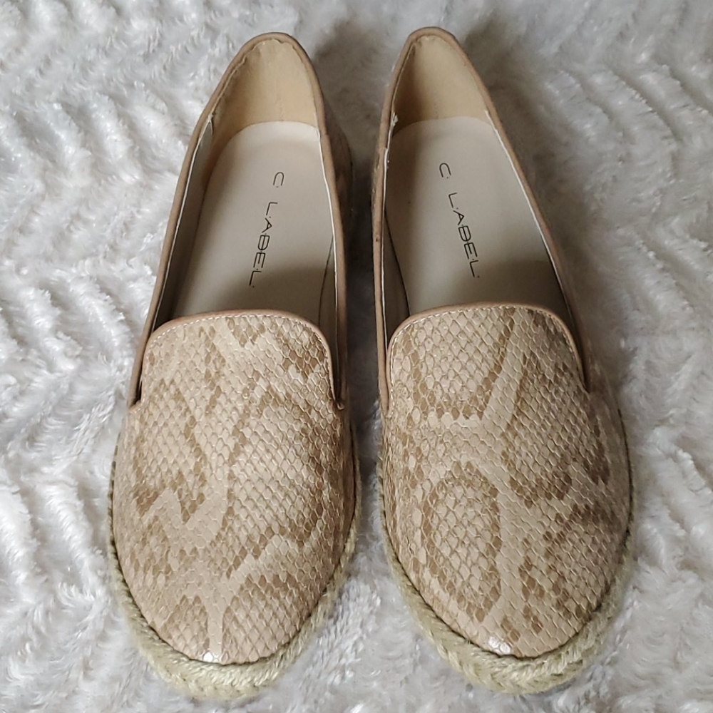 C Label Snakeskin & Burlap Rome-2 Espadrilles - Picture 3 of 6